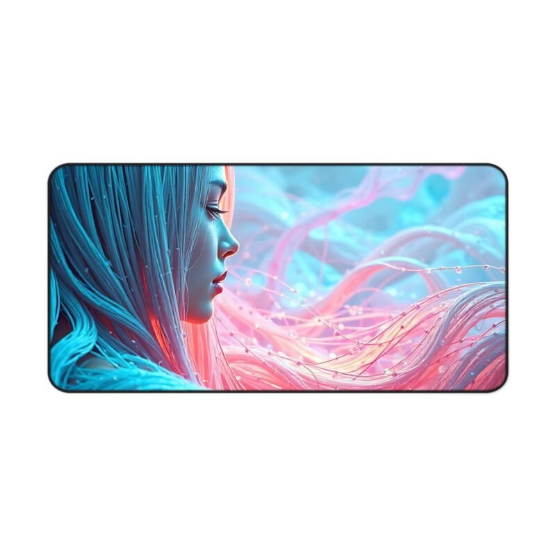 Fantasy Desk Mat with Dreamy Blue and Pink Art for Creative Workspaces - Image 9