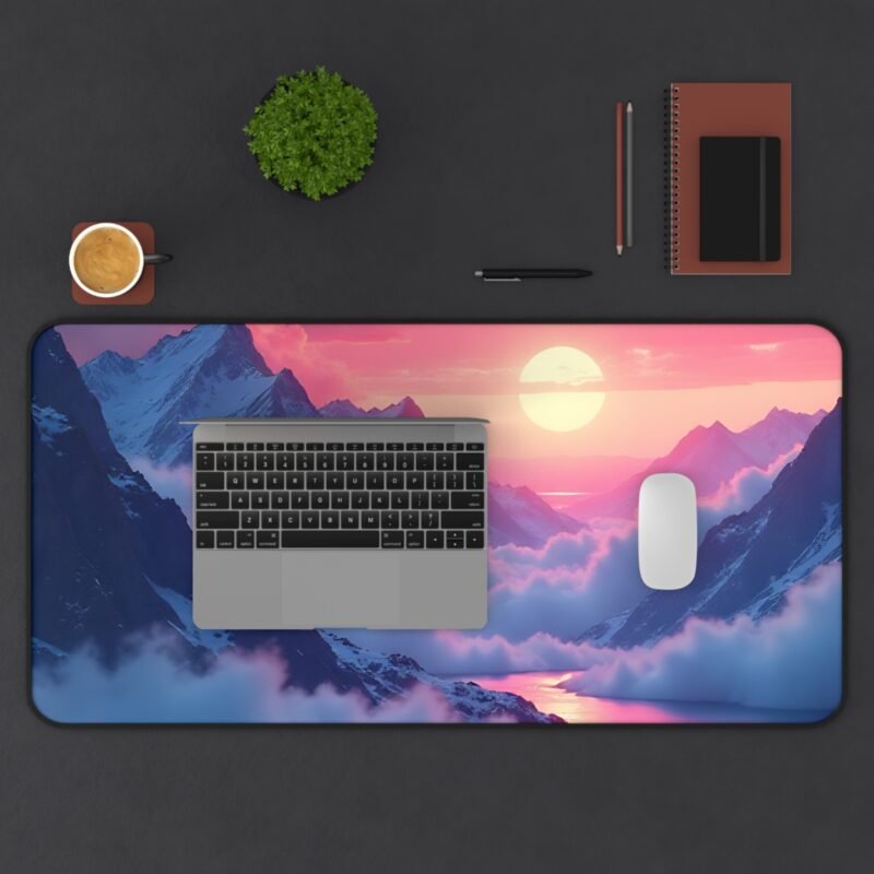 Mountain Desk Mat with Majestic Sunset Design for Serene Workspace - Image 11