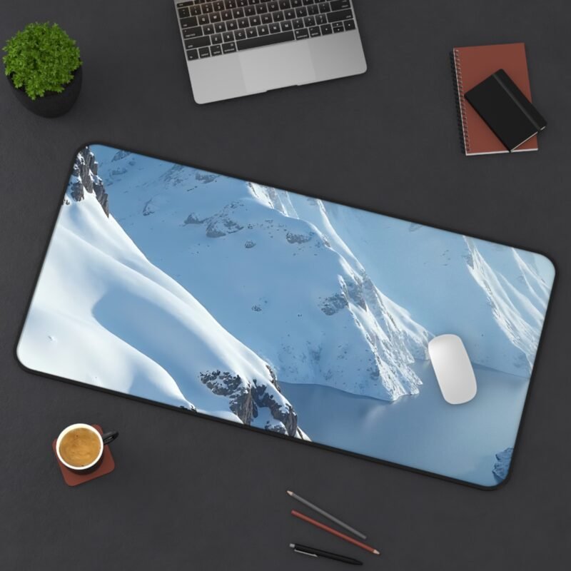 Nature-Inspired Desk Mat with Alpine Mountain and Hidden Lake Design - Image 12