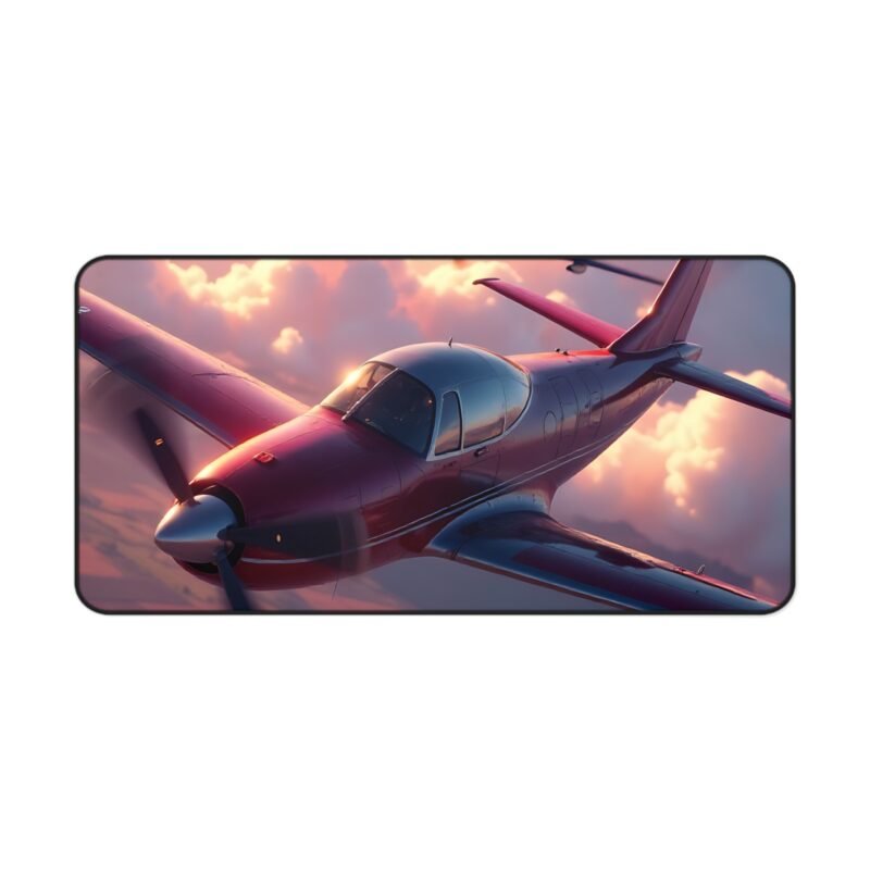 Aviation Desk Mat with Aircraft Design Sunset Scene for Pilots and Enthusiasts - Image 9