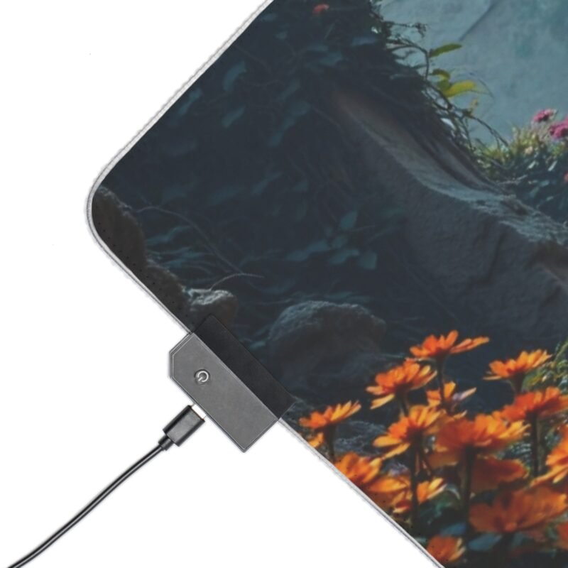Post-Apocalyptic Gaming Mouse Pad with Vibrant Ruins and Nature-Inspired Design - Image 3