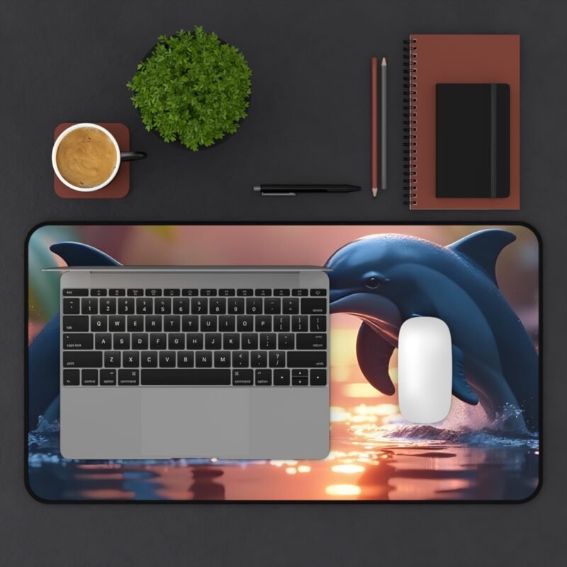 Dolphin Desk Mat with Vibrant Marine Design for a Calming Workspace - Image 7