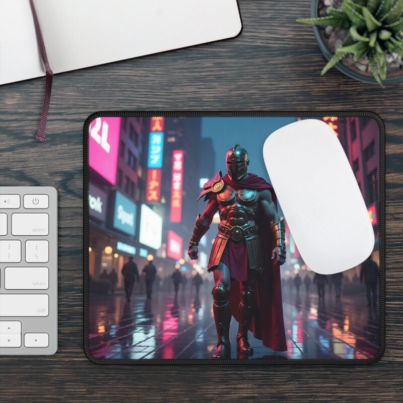 Gaming Mouse Pad Large with Neon Warrior Design for Precision and Style - Image 3