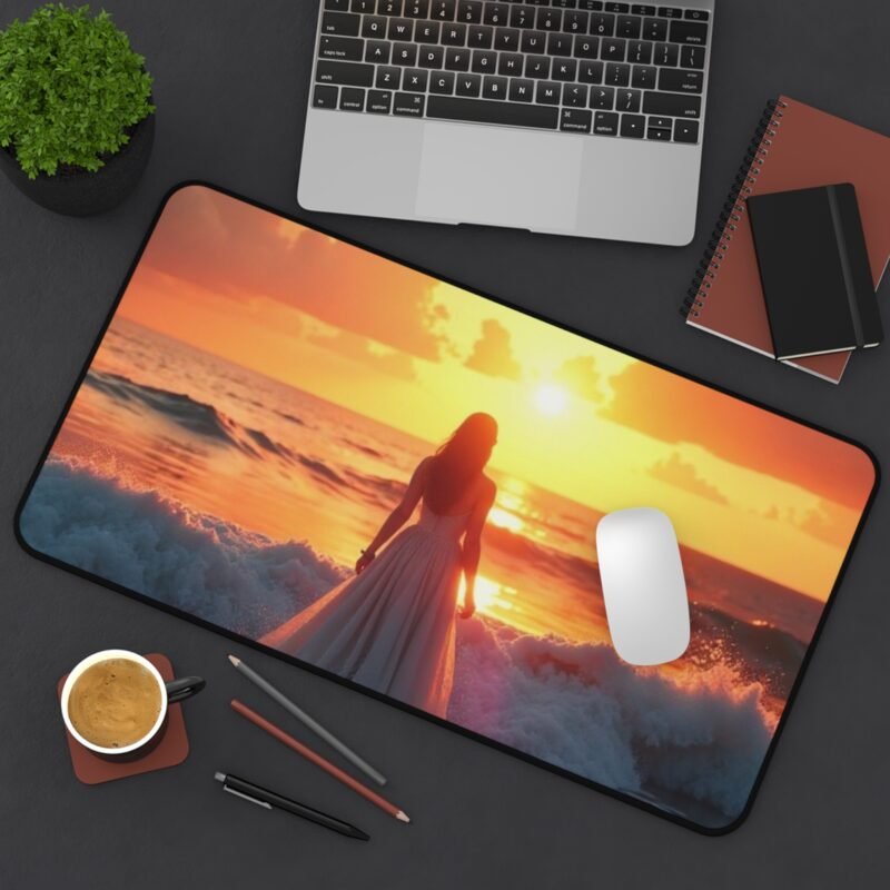 Sunset Desk Mat with Soothing Waves and Tranquil Horizon for Serene Workspaces - Image 8