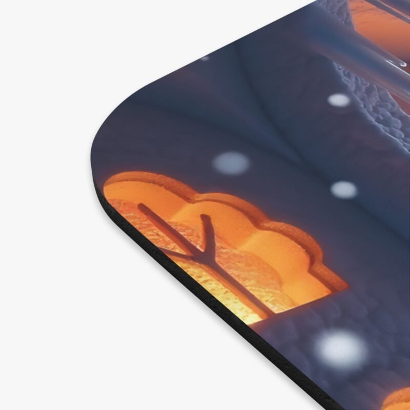 Winter Desk Mat with Serene Snowy Evening Landscape for Cozy Workspaces - Image 2