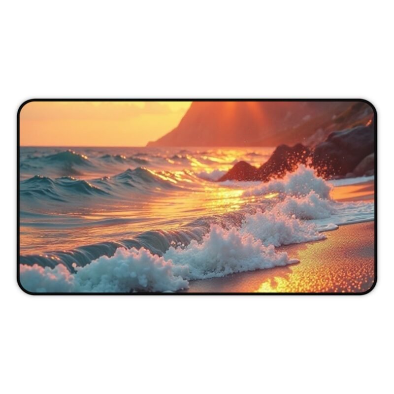 Coastal Desk Mat with Tranquil Sunset Design for a Relaxing Workspace - Image 5