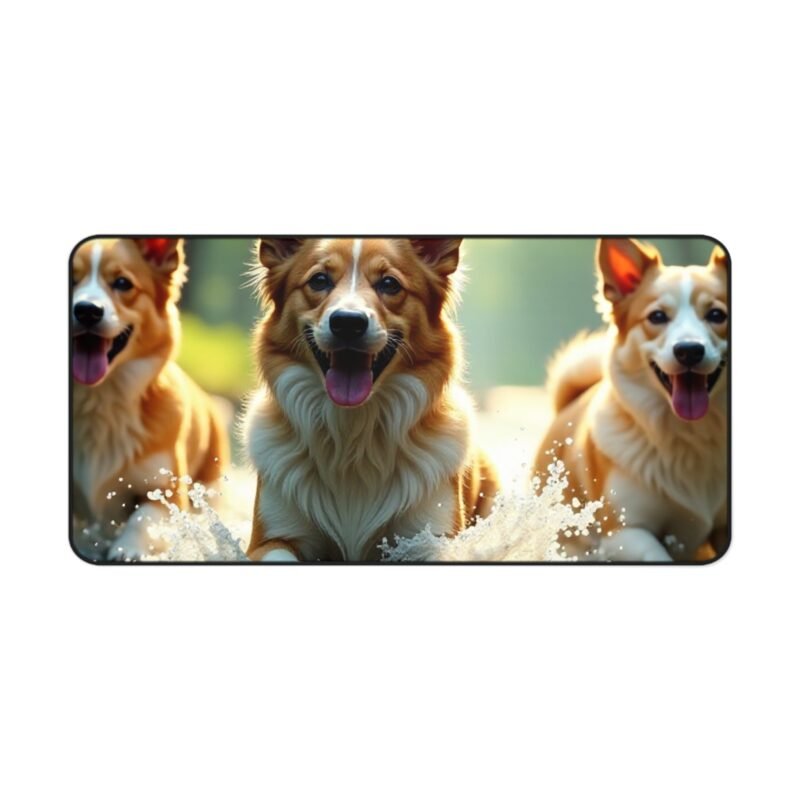 Corgi Desk Mat with Forest Stream Design for Vibrant and Playful Workspaces - Image 9