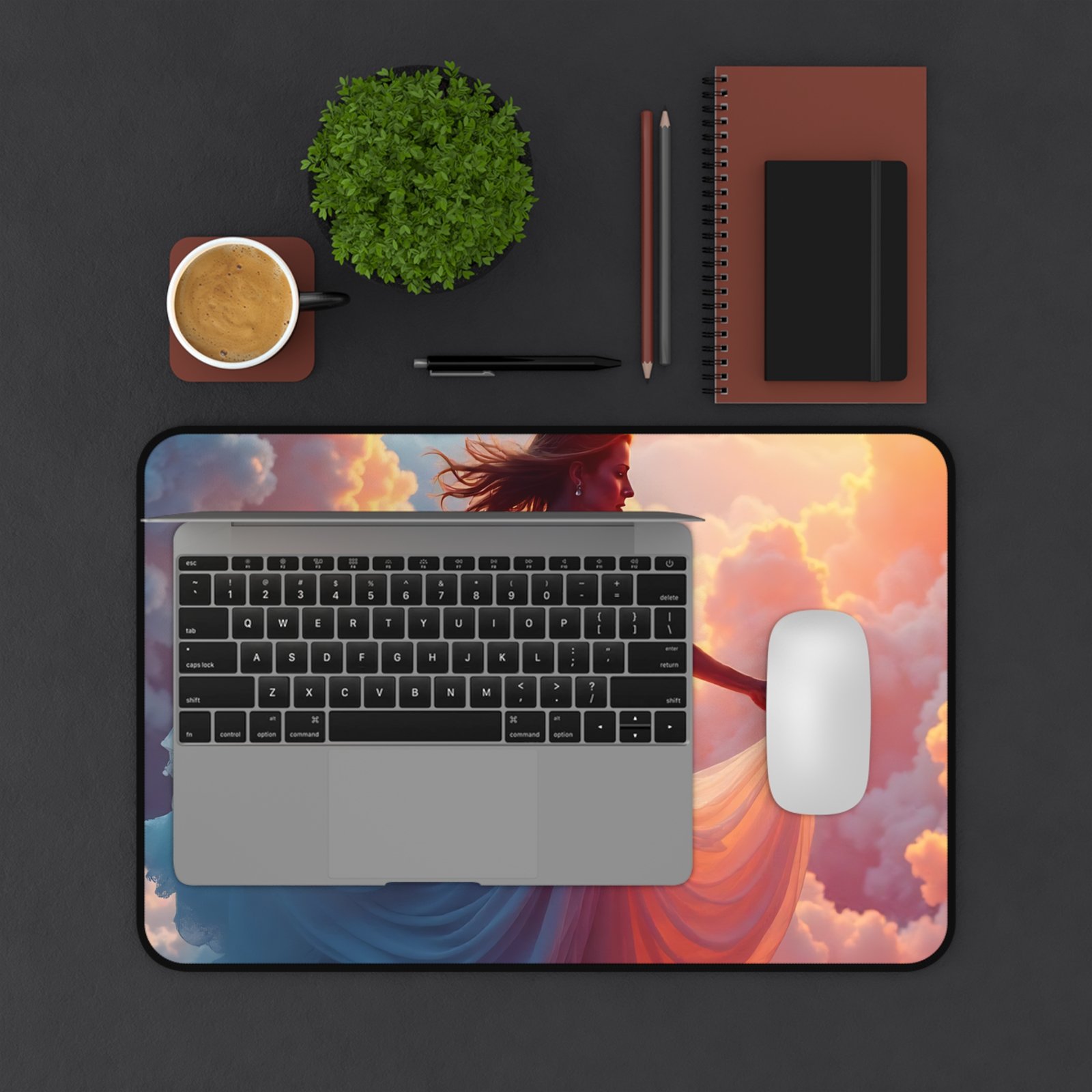 Aesthetic Desk Mat with Dreamy Cloud Design for Creative Workspaces - Image 3