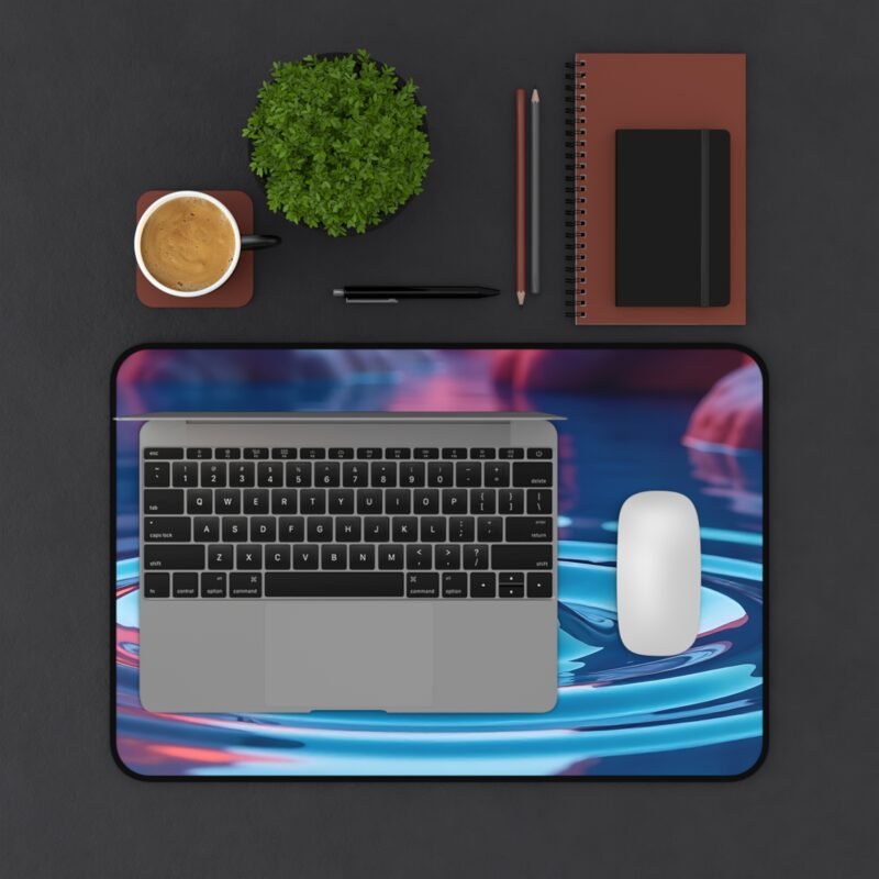 Serene Water Ripple Desk Mat for a Calming Workspace Decor - Image 3