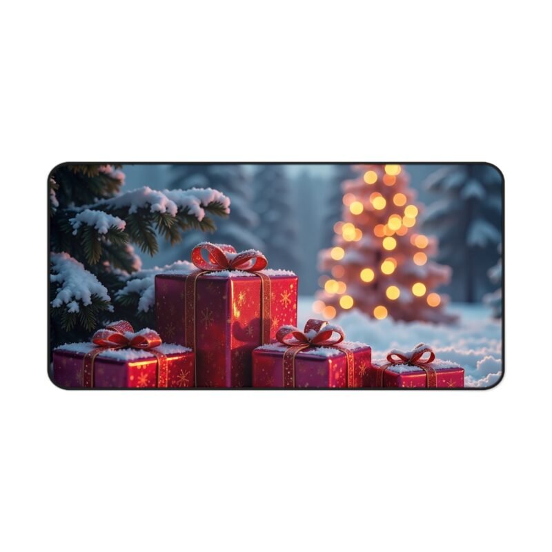 Festive Christmas Desk Mat with Gift and Tree Design for Holiday Cheer - Image 9