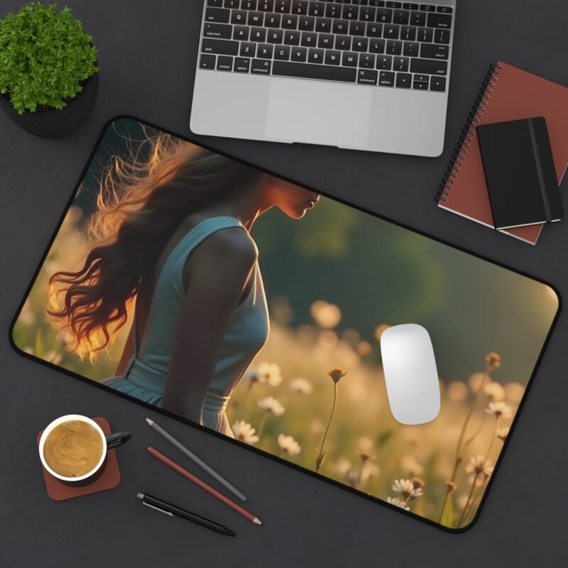 Sunset Meadow Desk Mat with Elegant Golden Hour Design for Tranquil Workspaces - Image 8