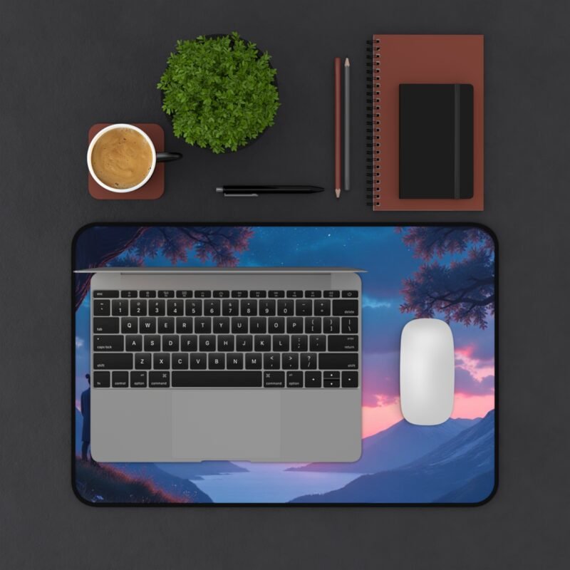 Twilight Nature Desk Mat with Serene Landscape Design for Creative Workspaces - Image 3
