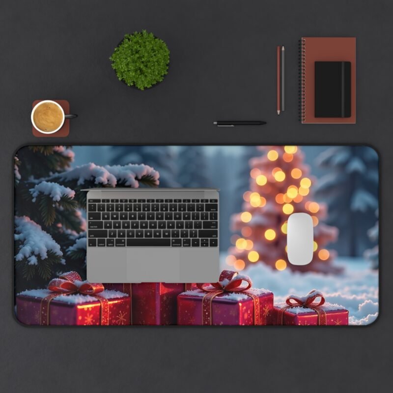 Festive Christmas Desk Mat with Gift and Tree Design for Holiday Cheer - Image 11