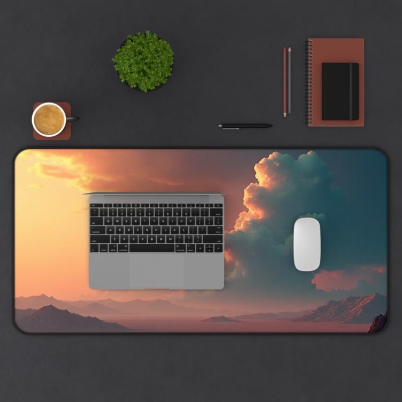 Desert Sunset Desk Mat for Serene Workspace and Adventurous Vibes - Image 11