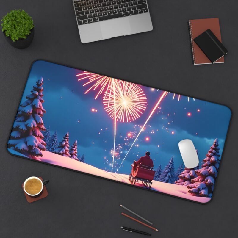 Christmas Desk Mat with Winter Wonderland Design for Festive Workspaces - Image 12