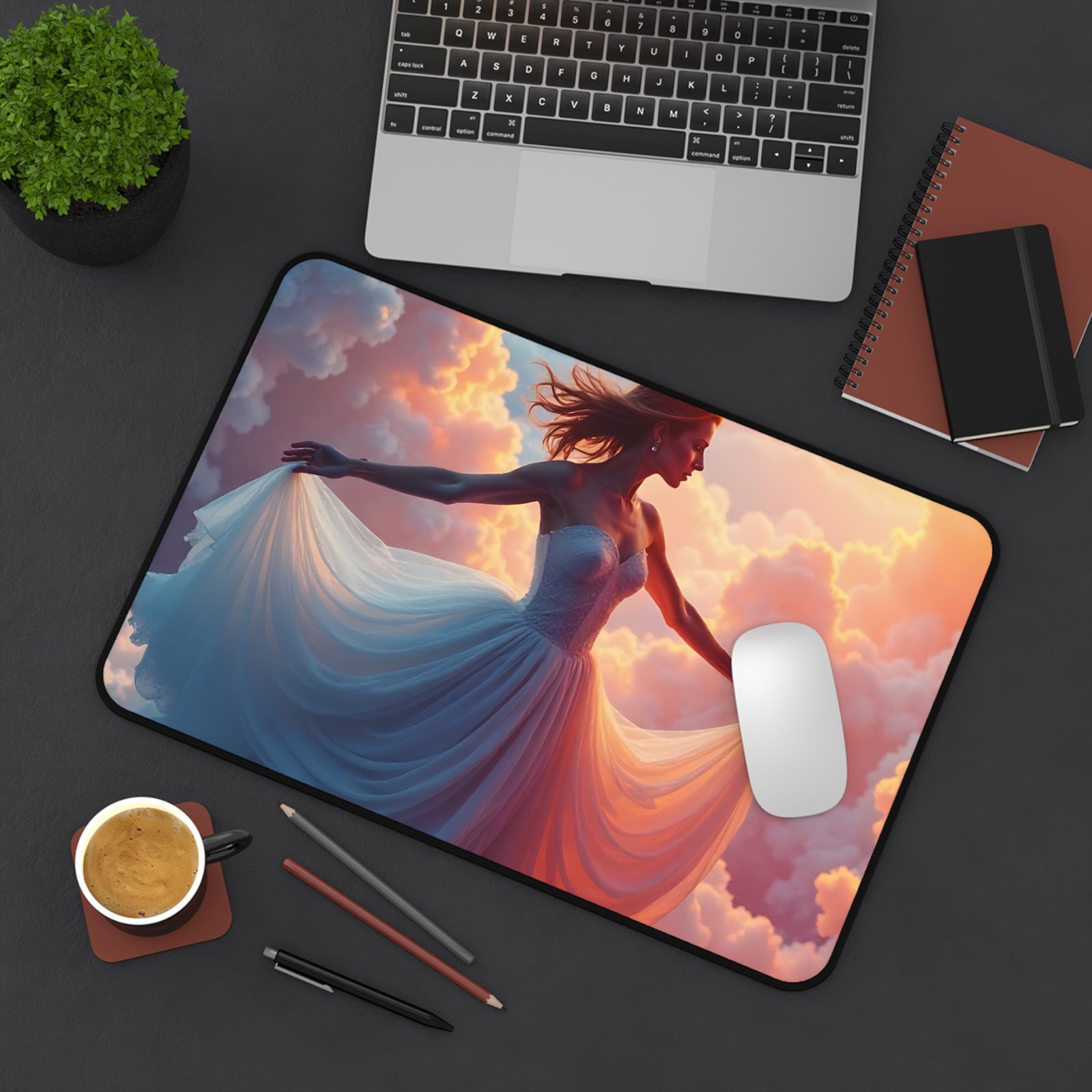 Aesthetic Desk Mat with Dreamy Cloud Design for Creative Workspaces - Image 4