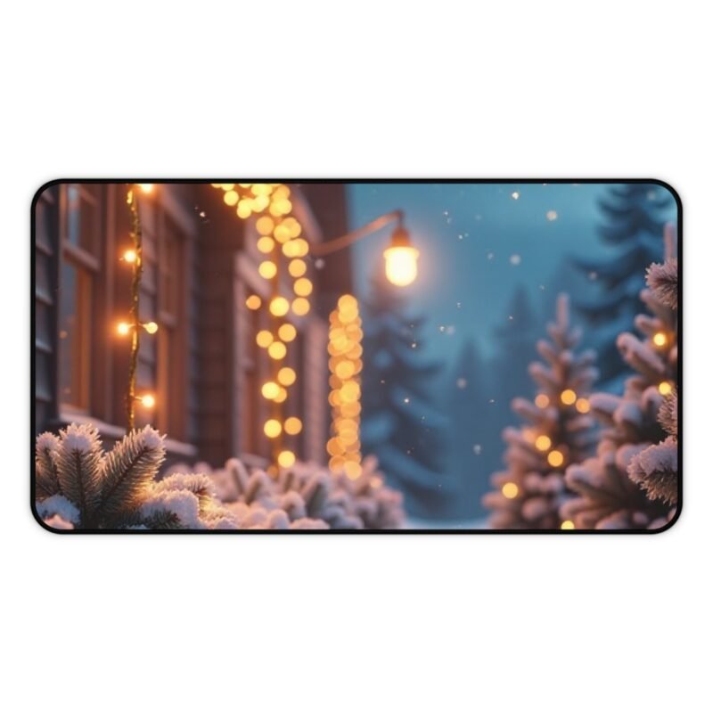 Christmas Desk Mat with Festive Winter Wonderland Design for Holiday Cheer - Image 5