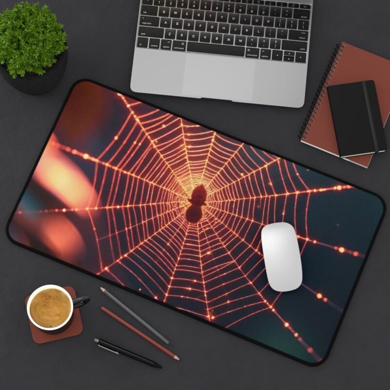 Spider Web Desk Mat with Nature-Inspired Design for Stylish Workspace - Image 8
