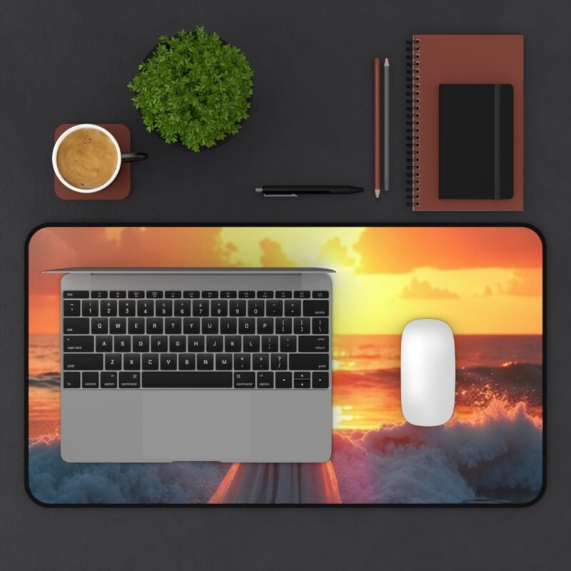 Sunset Desk Mat with Soothing Waves and Tranquil Horizon for Serene Workspaces - Image 7