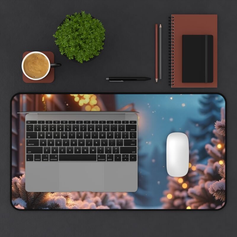 Christmas Desk Mat with Festive Winter Wonderland Design for Holiday Cheer - Image 7