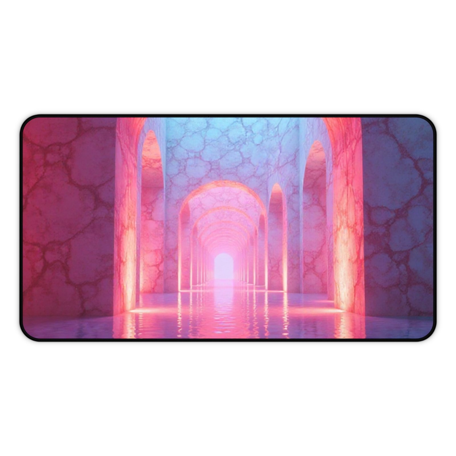 Calming Desk Mat with Dreamy Pink and Blue Hues for a Tranquil Workspace - Image 5