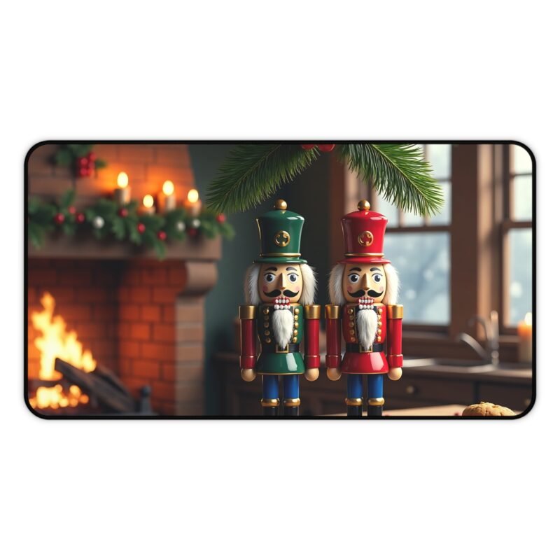 Nutcracker Christmas Desk Mat Festive Holiday Decor for Home Office - Image 5