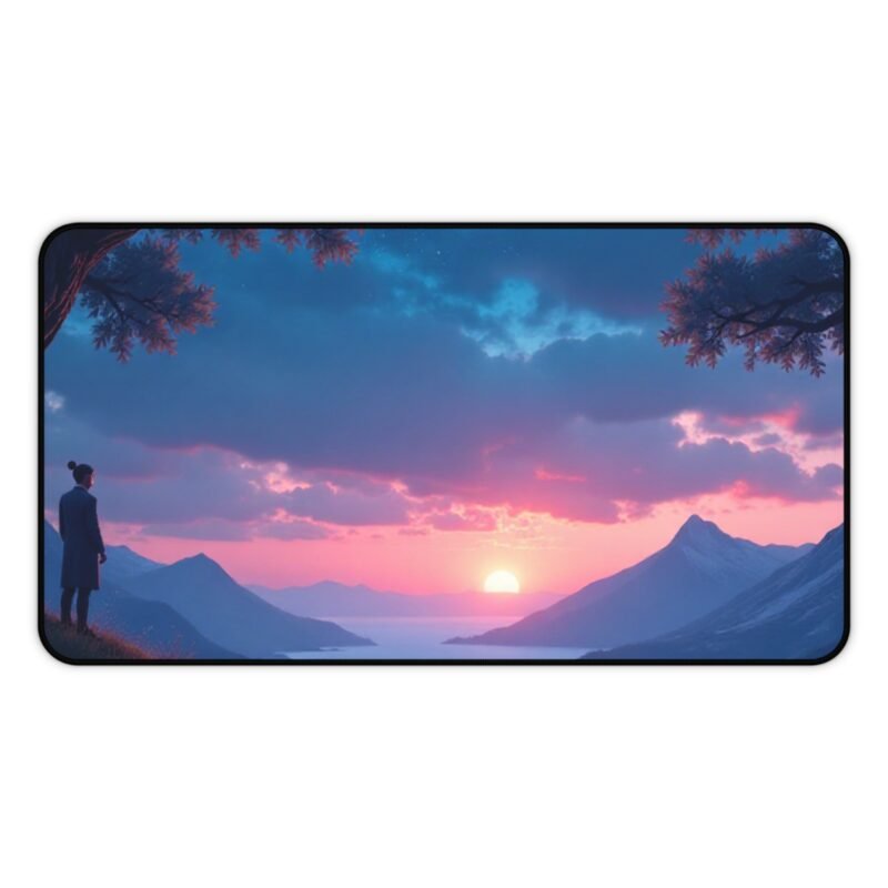 Twilight Nature Desk Mat with Serene Landscape Design for Creative Workspaces - Image 5