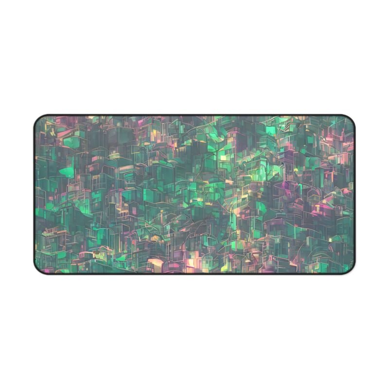 Cyberpunk Desk Mat with Neon Skyline Design for Gamers and Creatives - Image 9