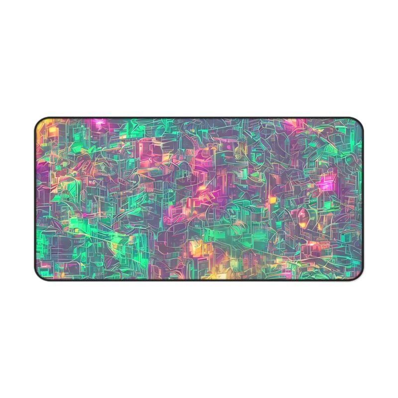 Cyberpunk Desk Mat - Neon-Futuristic Design for Gamers and Creators - Image 9