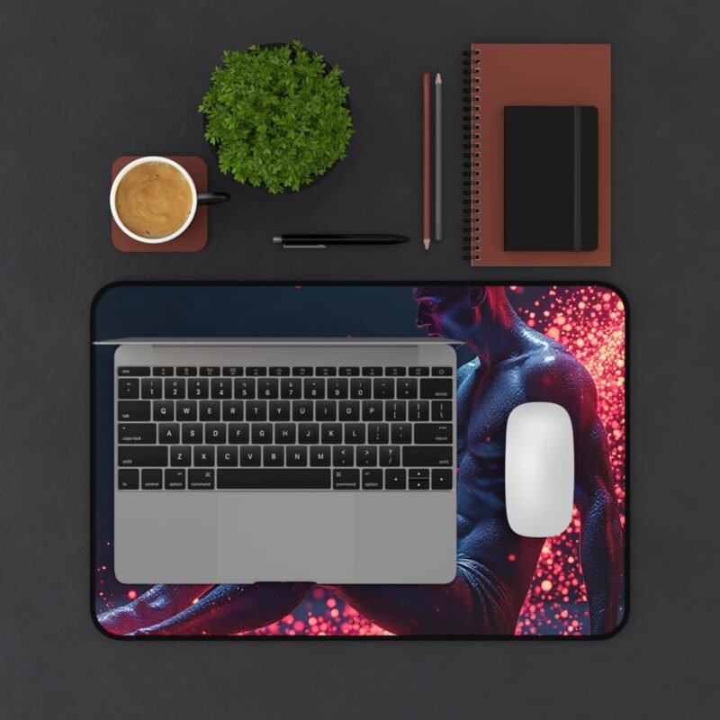 Futuristic Desk Mat with Radiant Particle Design for Innovative Workspaces - Image 3