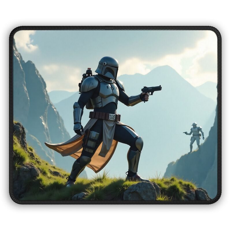 Gaming Mouse Pad Galactic Bounty Hunter with Epic Mountainous Design