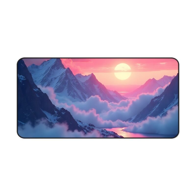 Mountain Desk Mat with Majestic Sunset Design for Serene Workspace - Image 9