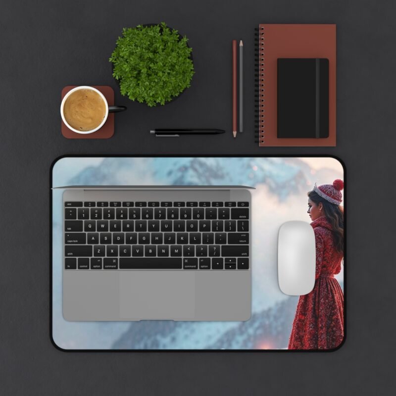 Christmas Desk Mat with Winter Wonderland Theme for Festive Holiday Decor - Image 3