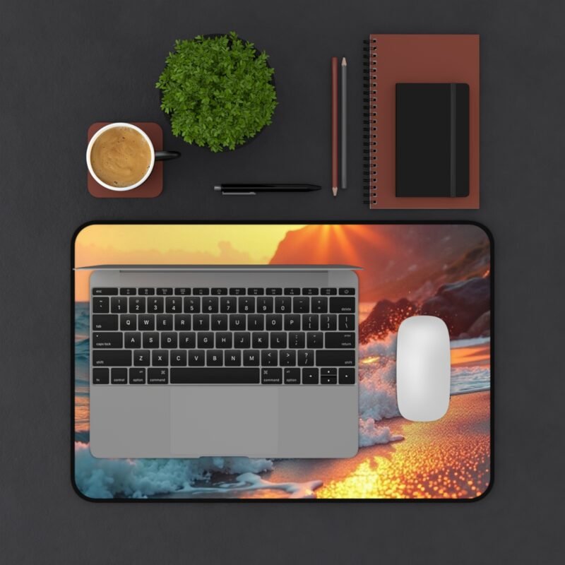 Coastal Desk Mat with Tranquil Sunset Design for a Relaxing Workspace - Image 3