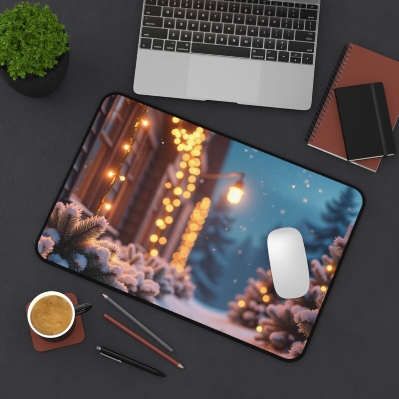 Christmas Desk Mat with Festive Winter Wonderland Design for Holiday Cheer - Image 4