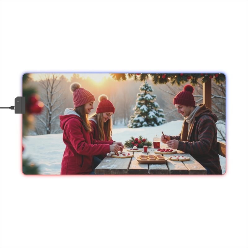 Festive Gaming Mouse Pad with Cozy Winter Holiday Design for Gamers