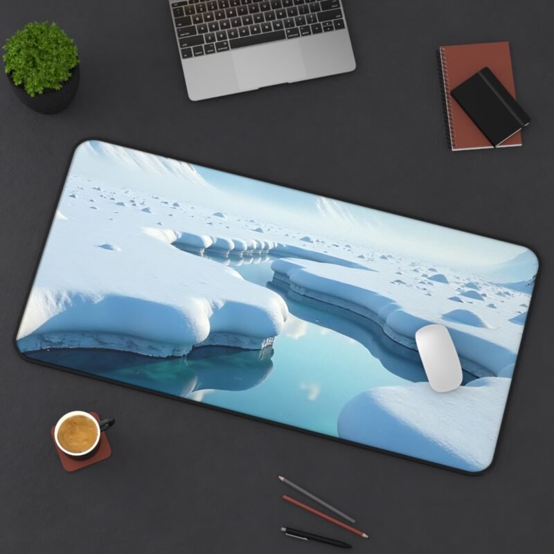 Winter Desk Mat with Serene Arctic Landscape for a Calming Workspace - Image 12