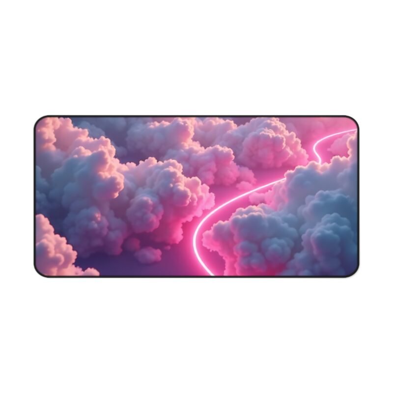 Fantasy Desk Mat for Creative Workspaces with Dreamy Cloud and Neon Design - Image 9