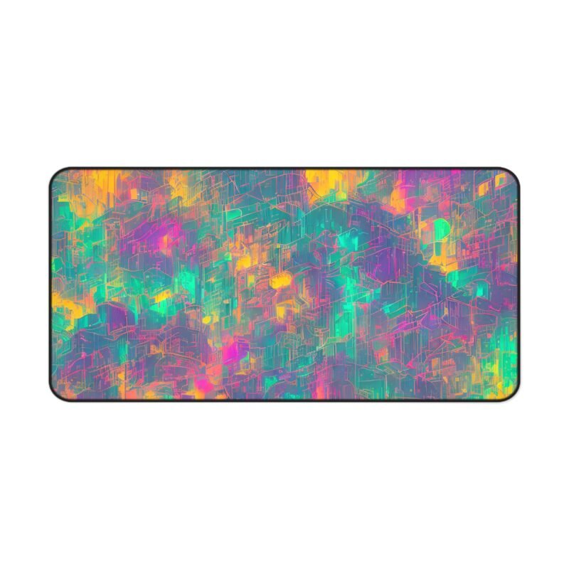 Cyberpunk Mouse Pad with Neon Cityscape - Vibrant Futuristic Desk Accessory for Gamers and Creatives - Image 9