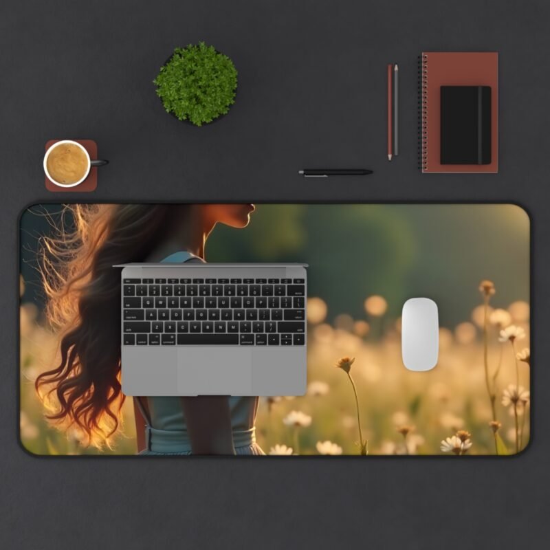 Sunset Meadow Desk Mat with Elegant Golden Hour Design for Tranquil Workspaces - Image 11