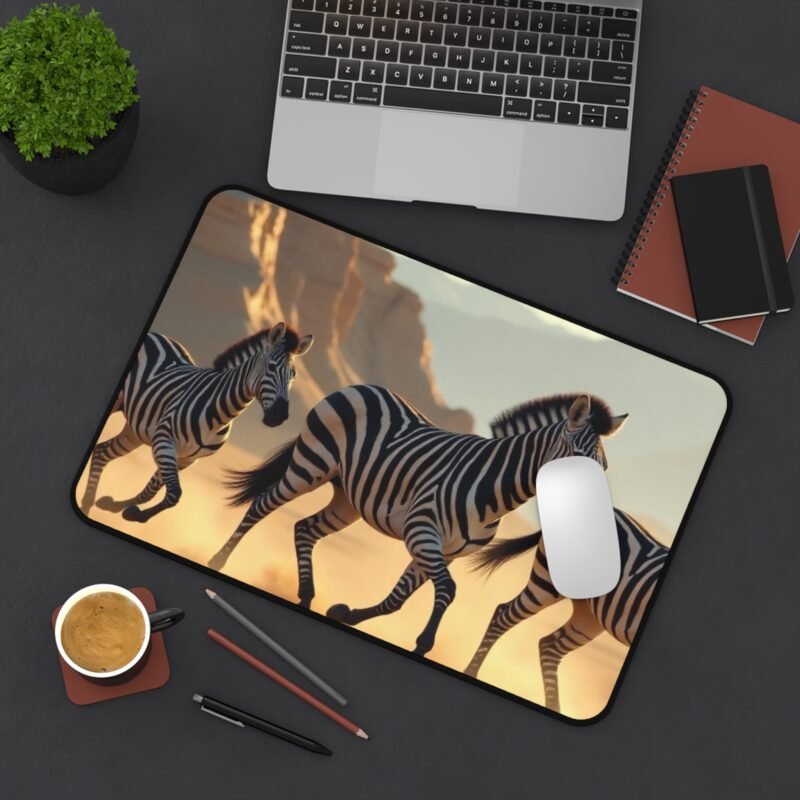 Zebra Desk Mat with African Savannah Design for Nature-Inspired Workspaces - Image 4