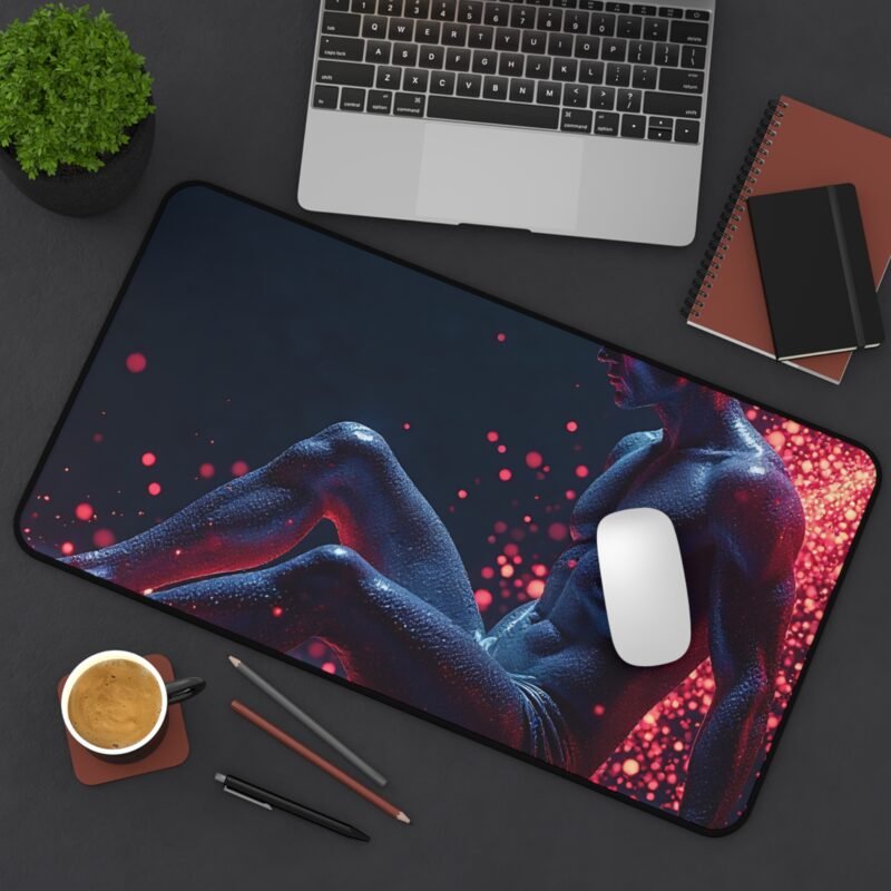 Futuristic Desk Mat with Radiant Particle Design for Innovative Workspaces - Image 8