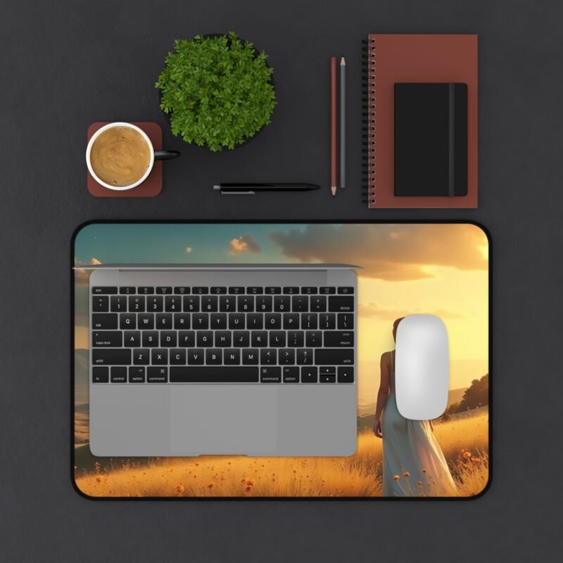 Nature Desk Mat with Golden Hour Landscape for a Serene Workspace - Image 3