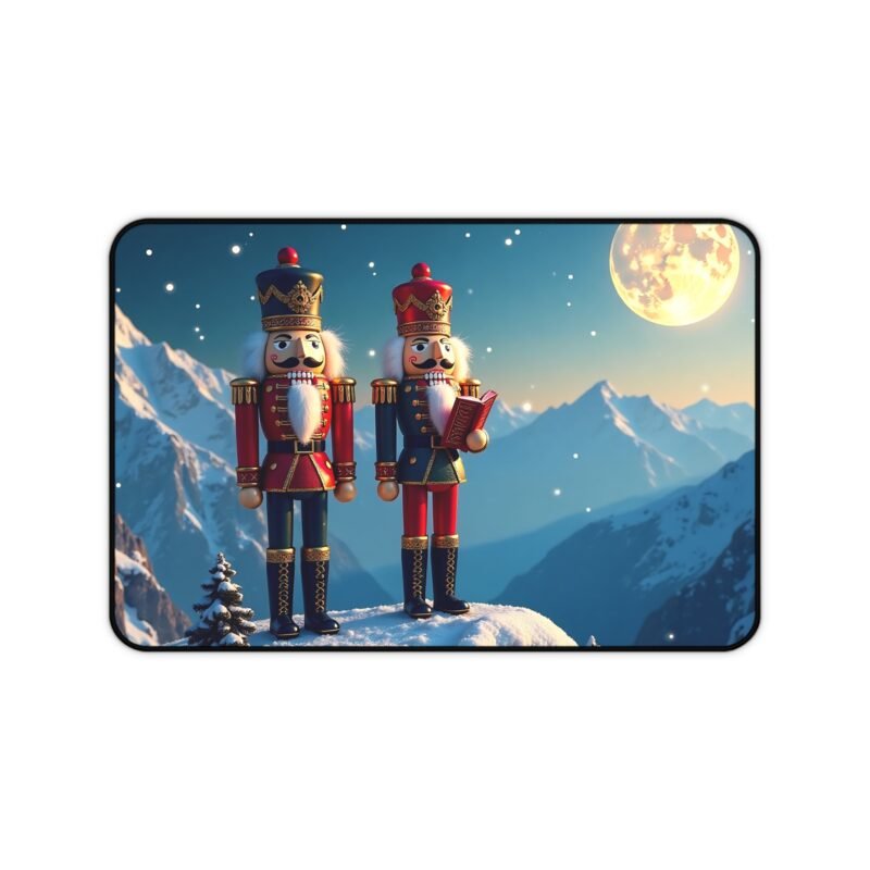 Nutcracker Desk Mat with Starry Sky Design for Holiday and Year-Round Use