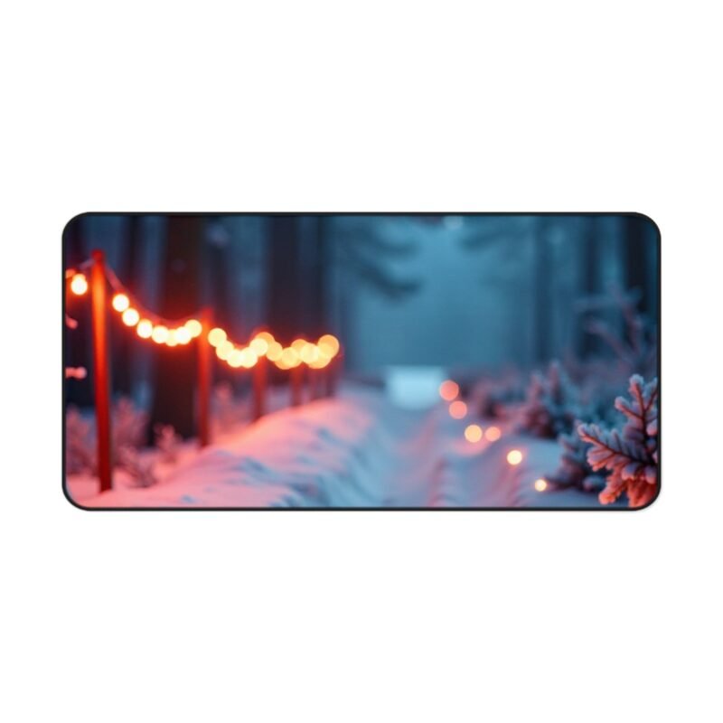 Winter Desk Mat with Snowy Forest Design for a Cozy and Serene Workspace - Image 9