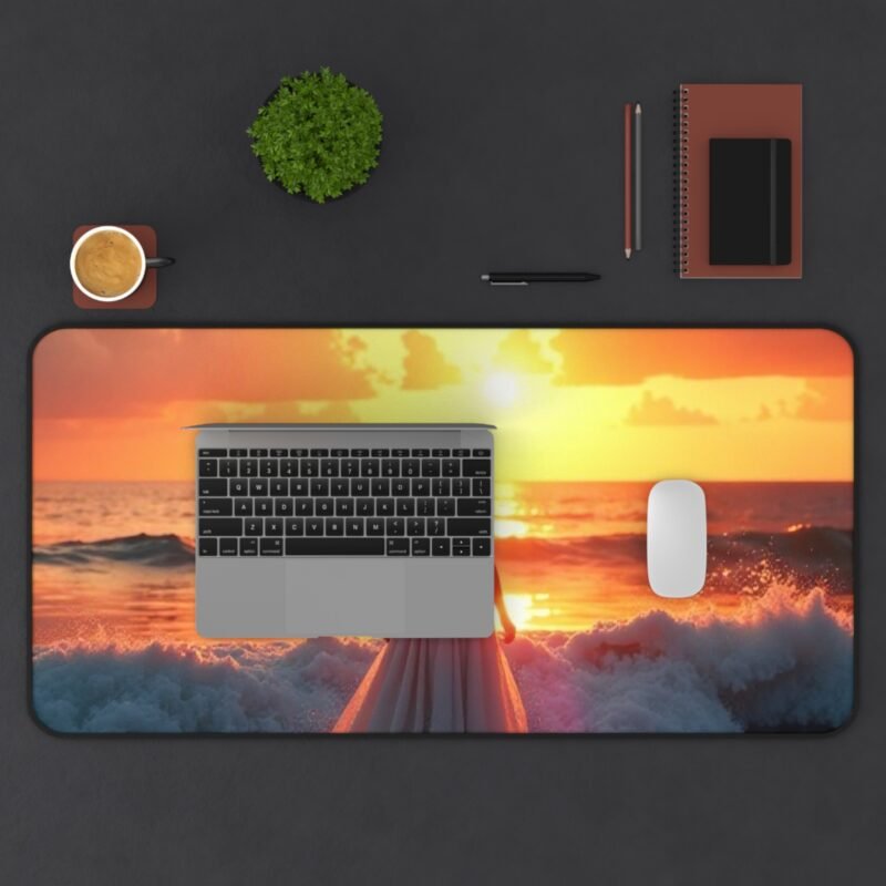 Sunset Desk Mat with Soothing Waves and Tranquil Horizon for Serene Workspaces - Image 11