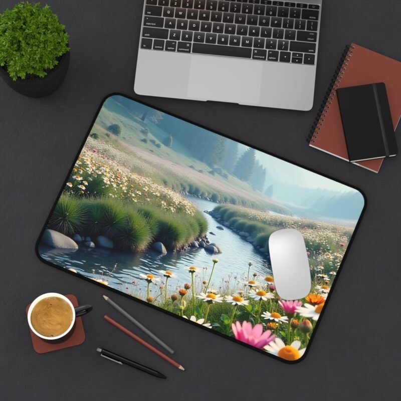 Nature Desk Mat with Tranquil Meadow Design for Inspiring Workspaces - Image 4