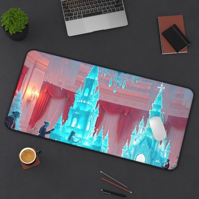 Winter Desk Mat with Icy Palace Design and Festive Christmas Elegance - Image 12