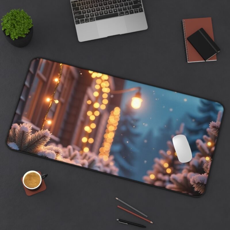 Christmas Desk Mat with Festive Winter Wonderland Design for Holiday Cheer - Image 12