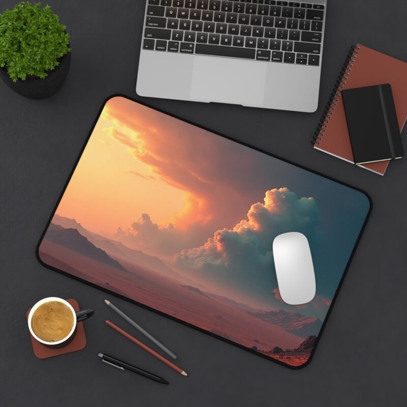 Desert Sunset Desk Mat for Serene Workspace and Adventurous Vibes - Image 4